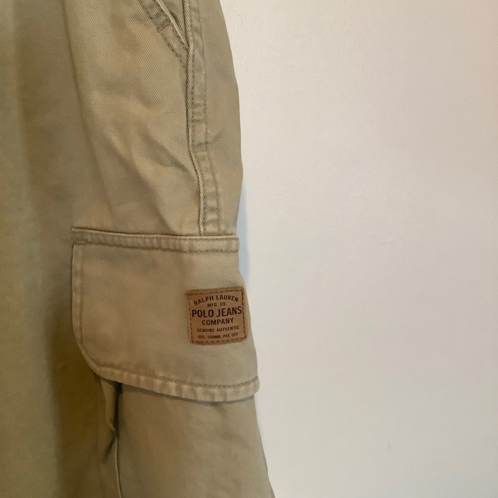 Polo Jeans Co Ralph Lauren Mens 42 Khaki Cargo Shorts 67th Reg Military Trousers - Picture 4 of 16